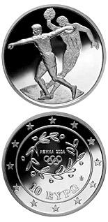 Olympische Zomerspelen Discuswerpen 10 euro Griekenland 2003 Proof